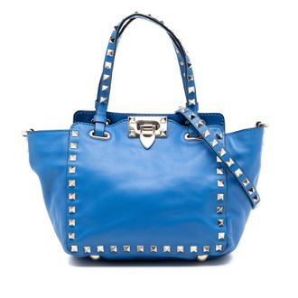 Valentino Pre-owned Valentino Mini Leather Rockstud Trapeze Satchel Ladies TE6RU0FKGGMDXUI0