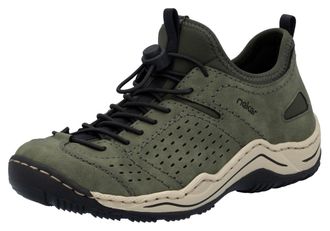 Rieker Slip-On Sneaker RIEKER, Damen, Gr. 36, gr&uuml;n (khaki), Lederimitat, Textil, Schuhe Slip-On Sneaker, Schlupfschuh, Freizeitsneaker, Halbschuh mit markant