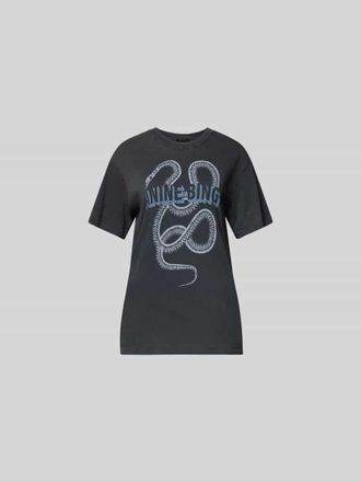 Anine Bing Slim Fit T-Shirt aus reiner Baumwolle in Black, Gr&ouml;&szlig;e XS