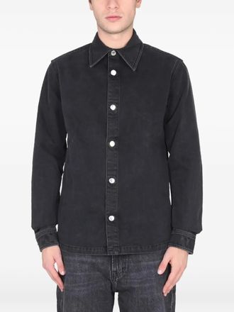 Séfr Palak buttoned shirt - men - Cotton - S - Black