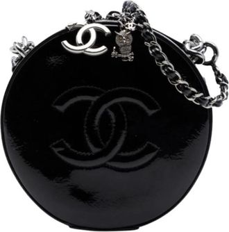 Chanel Pre-owned Patent Leather Mini Satchel - Dames - Vintage Mini Tas - Zwart - ONE Size - Leer - Vintage