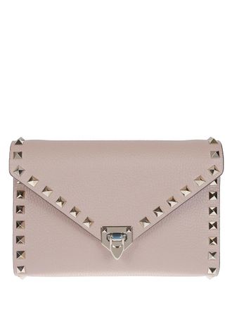 Valentino Garavani Light Pink Rockstud Small Clutch