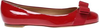 Ferragamo Ferragamo Varina Ballet Flats in Red Patent Leather