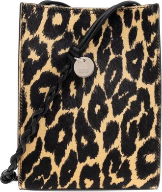 Jil Sander Borsa a spalla Tangle leopardata piccola - Toni neutri