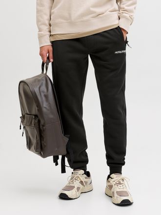 Jack & Jones Sweathose JACK & JONES JPSTGORDON THATCHER SWEAT PANTS, Herren, Gr. XS, N-Gr, schwarz, Web, Obermaterial: 65% Polyester, 35% Baumwolle, unifarben, reg