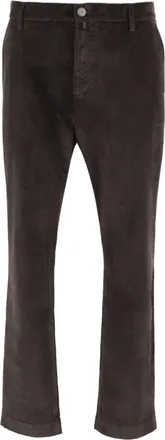 Jacob Cohen Brown Stretch Cotton Velvet Ribbed Pants