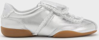 Charles & Keith Louise Lace-Trim Sneakers