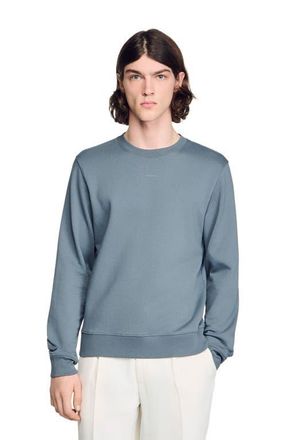 Sandro Logo sweatshirt in Grey /Blu at Nordstrom, Size Xx-Large