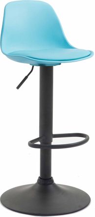 Clp Clp - Taburete Kiel Estructura De Pl&aacute;stico & Asiento De Polipiel Negro Azul