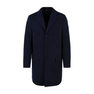 Daniele Alessandrini Single-Breasted Coats, male, Blue, Size: 2XL Blue Coat for Men