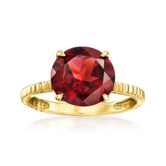 Ross-Simons Garnet Ring in 14kt Yellow Gold
