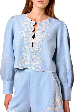 Cleobella Manon Blouse In Glacier Lake