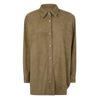 Salvatore Santoro Dames, Jassen, Beige, Maat: M Leer