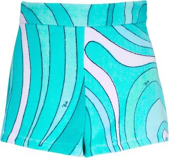 Pucci Shorts con stampa Marmo - Blu