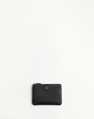 Valentino Garavani Pochette Vlogo Signature In Vitello Granato Donna NERO UNI