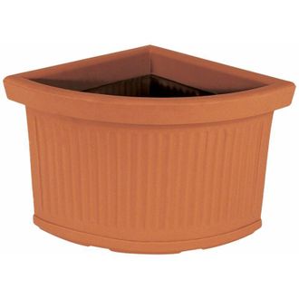 Monacis Vaso in Polimero Monacis Angolare Millerighe Terracotta cm 40 (40X40X34h)