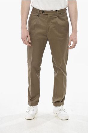 Paolo Pecora Stretch Cotton Chinos With Single Pleat size 48