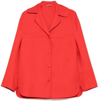 Ermanno Scervino Jassen, Dames, Rood, S, Wol, Wollen Winterjas