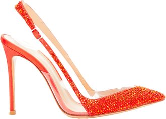 Gianvito Rossi strass crystal clear PVC slingback pump