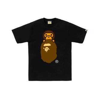 A Bathing Ape T-Shirts, male, Black, Size: XL Graphic Print Crew Neck T-Shirt