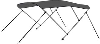 vidaXL Toldo Bimini De 3 Arcos Gris Antracita 183x180x137 Cm Vidaxl