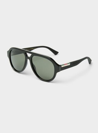 Gucci Rounded acetate aviator sunglasses