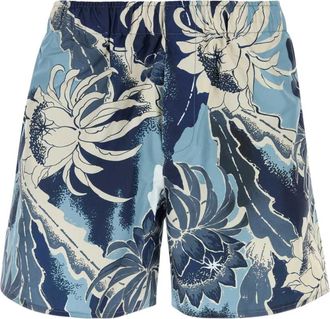 J.W.Anderson Hawaiian Print Zwembroek - Heren - Strandmode - Blauw - L - Polyester - Badmode