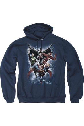 Gildan Justice League of America The Coming Storm Adult Pull Over Hoodie / Hooded Sweatshirt