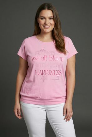 Kangaroos T-Shirt KANGAROOS, Damen, Gr. 40/42, bonbon, Jersey, Obermaterial: 60% Baumwolle, 40% Polyester, figurumspielend, Rundhals, angeschnitten abgesteppt, 