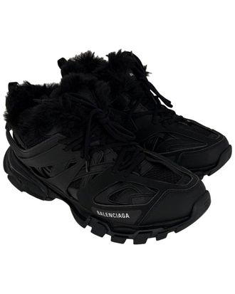 Balenciaga Mens Polyurethane Track Faux Fur-Lined Sneaker (Authentic Pre- Loved)