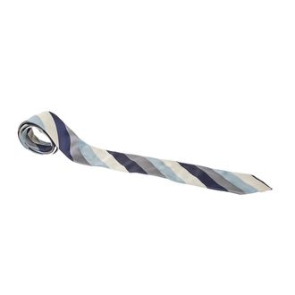 HUGO BOSS Boss By Hugo Boss Blue Diagonal Patterned Silk Tie