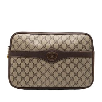 Gucci Pre-owned Gucci GG Supreme Clutch Ladies WCVZ7FEX32LBWS3A