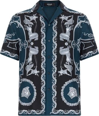 Versace Hall Of Heroes Camicie Blu-Uomo