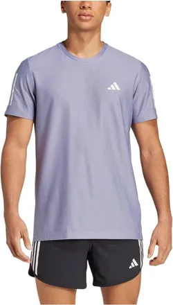 adidas Own the Run T-Shirt Asia Sizing Silver Violet JC9796