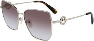 Longchamp LO169S 724 Womens Sunglasses Gold Size 58