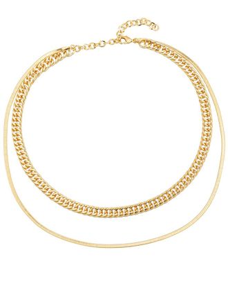 Eyecandy LA Eye Candy La Premium Collection Titanium Zo Cuban 2Pc Necklace Set