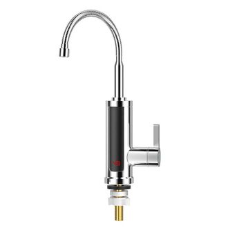 OEM Grifo Calentador De Agua Instant&aacute;neo, Grifo El&eacute;ctrico Con Calentador De Agua Instant&aacute;neo, Grifo Calentador De Agua Instant&aacute;neo Led Giratorio 360&deg;, Gri