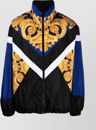 Versace BAROQUE geometric zip-up jacket