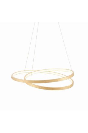 Netlighting Scribble LED 1 Light Pendant Gold Leaf Frosted Acrylic
