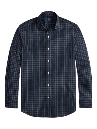 Polo Ralph Lauren twill checked long-sleeve shirt - men - Cotton - L - Blue