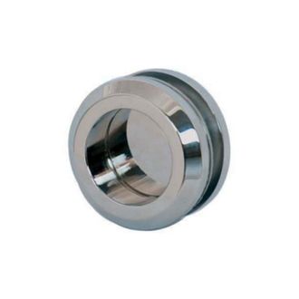 OEM Mango Redondo De Doble Taz&oacute;n Para La Puerta De Cristal - Di&aacute;metro 58 Mm - Cromo Brillante