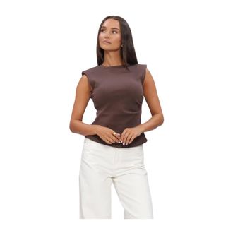 Y.A.S Y.a.s, Dames, Tops, Bruin, Maat: XS