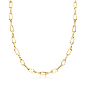 Canaria Canaria 10kt Yellow Gold Paper Clip Link Necklace
