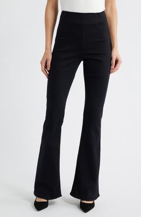 Veronica Beard Beverly Off-Duty High Waist Flare Jeans in Onyx at Nordstrom, Size X-Large