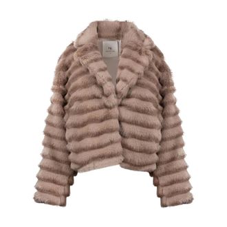 Nukus Nukus - Hilde Jacket Fluffy - Dames - Jassen - Beige - Maat: L
