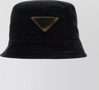 Prada wide brim cotton bucket hat