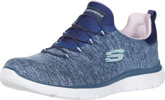 Skechers Womens Summits Sneaker, Black/Coral Blue Size: 6 UK