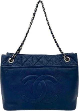 Chanel Pre-owned Tote Bags, female, Blue, Size: ONE SIZE Pre-owned Vintage Tote Bag