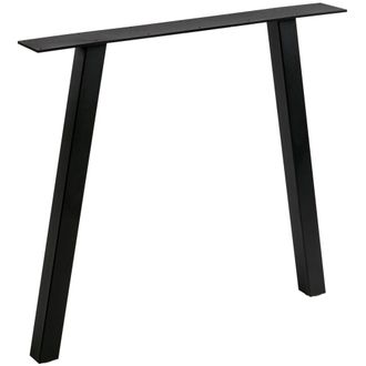 Woood Pies de mesa 79x10 en metal negro