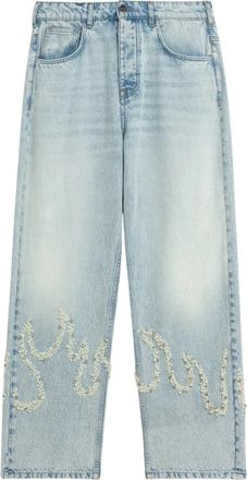 Barrow Oversize Flames Jeans - Heren - Regular Fit Jeans - Blauw - W34 - Katoen - Jeans